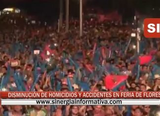DISMINUCIÓN DE HOMICIDIOS Y ACCIDENTES EN FERIA DE FLORES