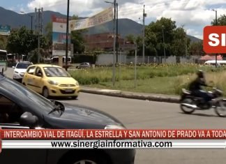 INTERCAMBIO VIAL DE ITAGÜÍ, LA ESTRELLA Y SAN ANTONIO DE PRADO VA A TODA MARCHA