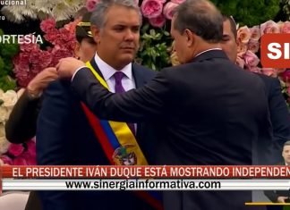 EL PRESIDENTE IVÁN DUQUE ESTÁ MOSTRANDO INDEPENDENCIA