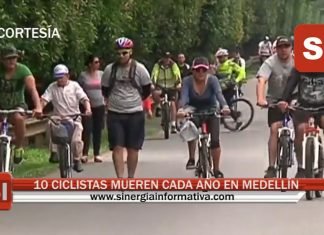10 CICLISTAS MUEREN CADA AÑO EN MEDELLÍN
