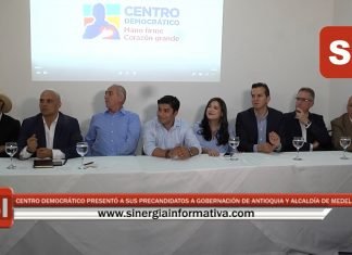 CENTRO DEMOCRÁTICO PRESENTÓ A SUS PRECANDIDATOS A GOBERNACIÓN DE ANTIOQUIA Y ALCALDÍA DE MEDELLÍN