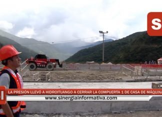 LA PRESIÓN LLEVÓ A HIDROITUANGO A CERRAR LA COMPUERTA 1 DE CASA DE MÁQUINAS