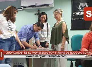 “CIUDADANOS” ES EL MOVIMIENTO POR FIRMAS DE RODOLFO CORREA