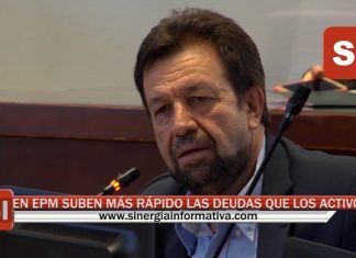 EN EPM SUBEN MÁS RÁPIDO LAS DEUDAS QUE LOS ACTIVOS