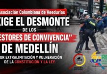 La Asociación Colombiana de Veedurías exige el desmonte de los “gestores de convivencia” de Medellín por presuntos abusos, extralimitación de funciones y vulneración de la Constitución y la Ley