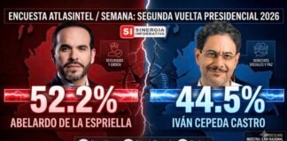 Encuesta AtlasIntel/SEMANA muestra una segunda vuelta cerrada y altamente polarizada entre Iván Cepeda y Abelardo de la Espriella