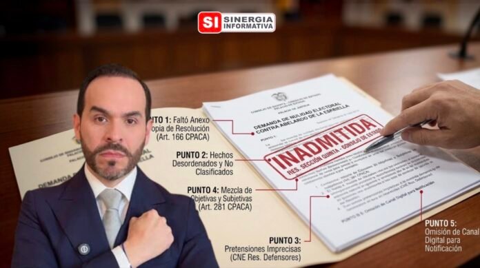 Abelardo de la Espriella. Tutela nulidad electoral inadmitida - Sinergia Informativa Julio 2026