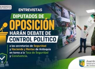 Diputados cuestionan ejecución y recaudo de la tasa de seguridad en Antioquia