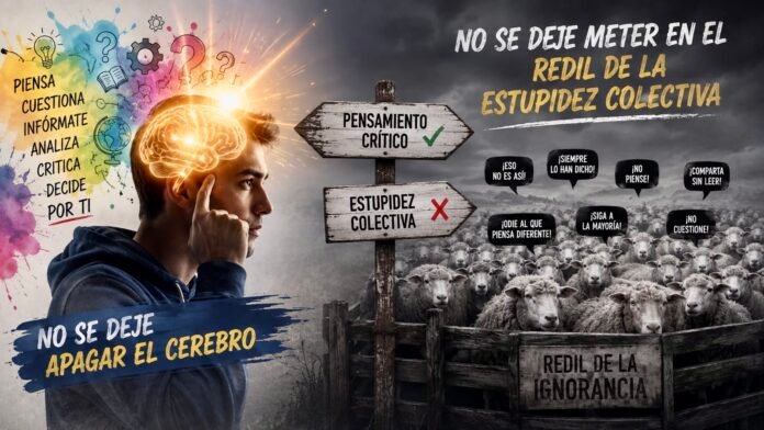 No se deje apagar el cerebro y no permita que lo metan en el redil de la estupidez colectiva - Sinergia Informativa Agosto 2026 (Gemini)
