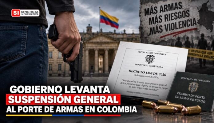 Gobierno levanta suspensión general al porte de armas en Colombia - Sinergia Informativa Septiembre 2026