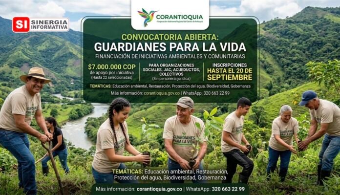 Corantioquia tiene abierta la convocatoria "Guardianes para la Vida" con la que financiará iniciativas ambientales y comunitarias en su jurisdicción - Sinegia Informativa Septiembre 2026 (Gemini)
